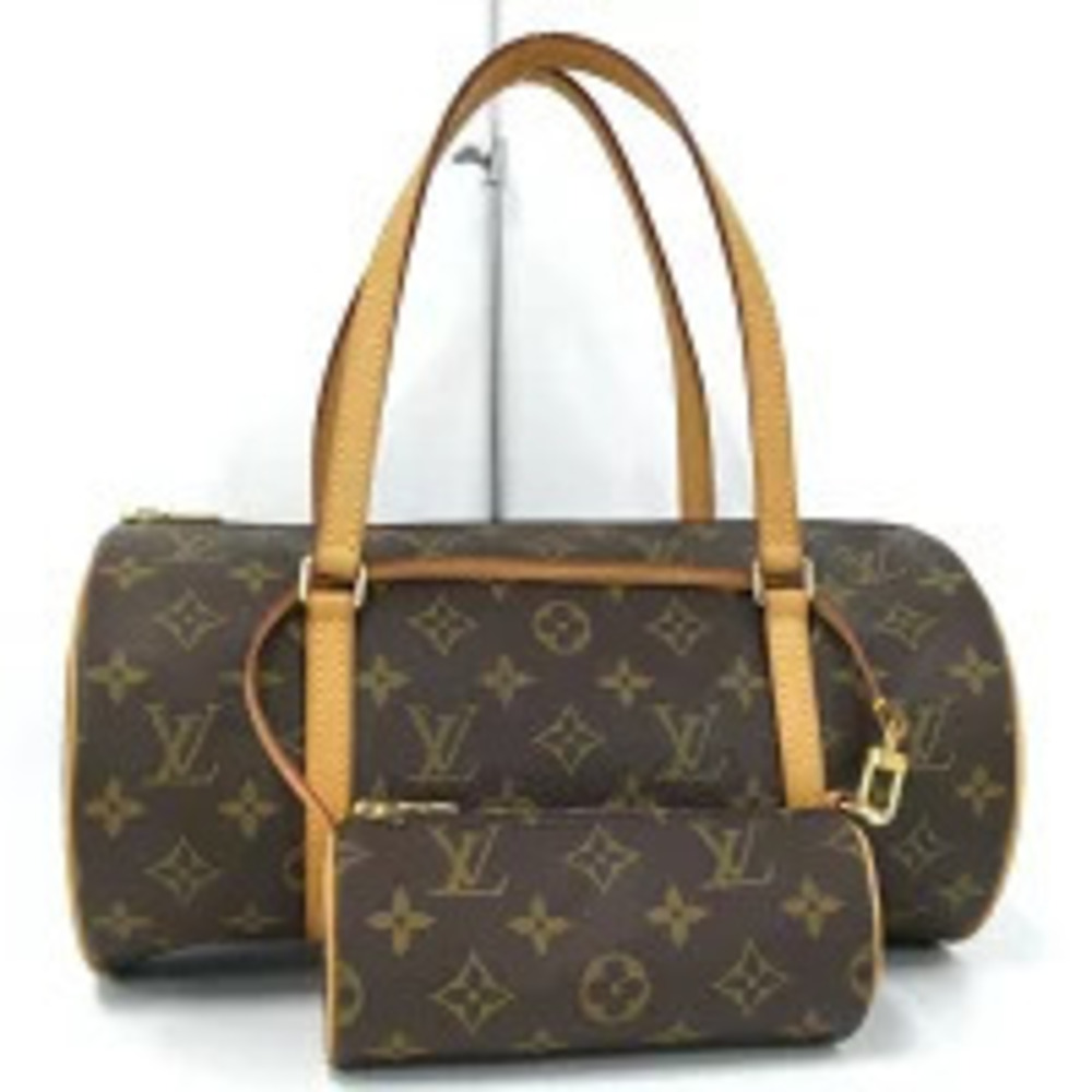LOUIS VUITTON Papillon Handbag Pouch Clutch Monogram